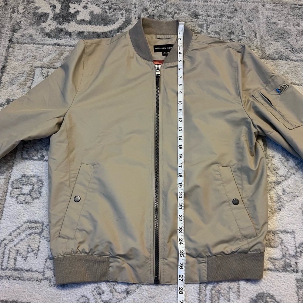 Michael Kors Men's Military Olive Bomber Jacket - Size Medium - Picture 8 of 11